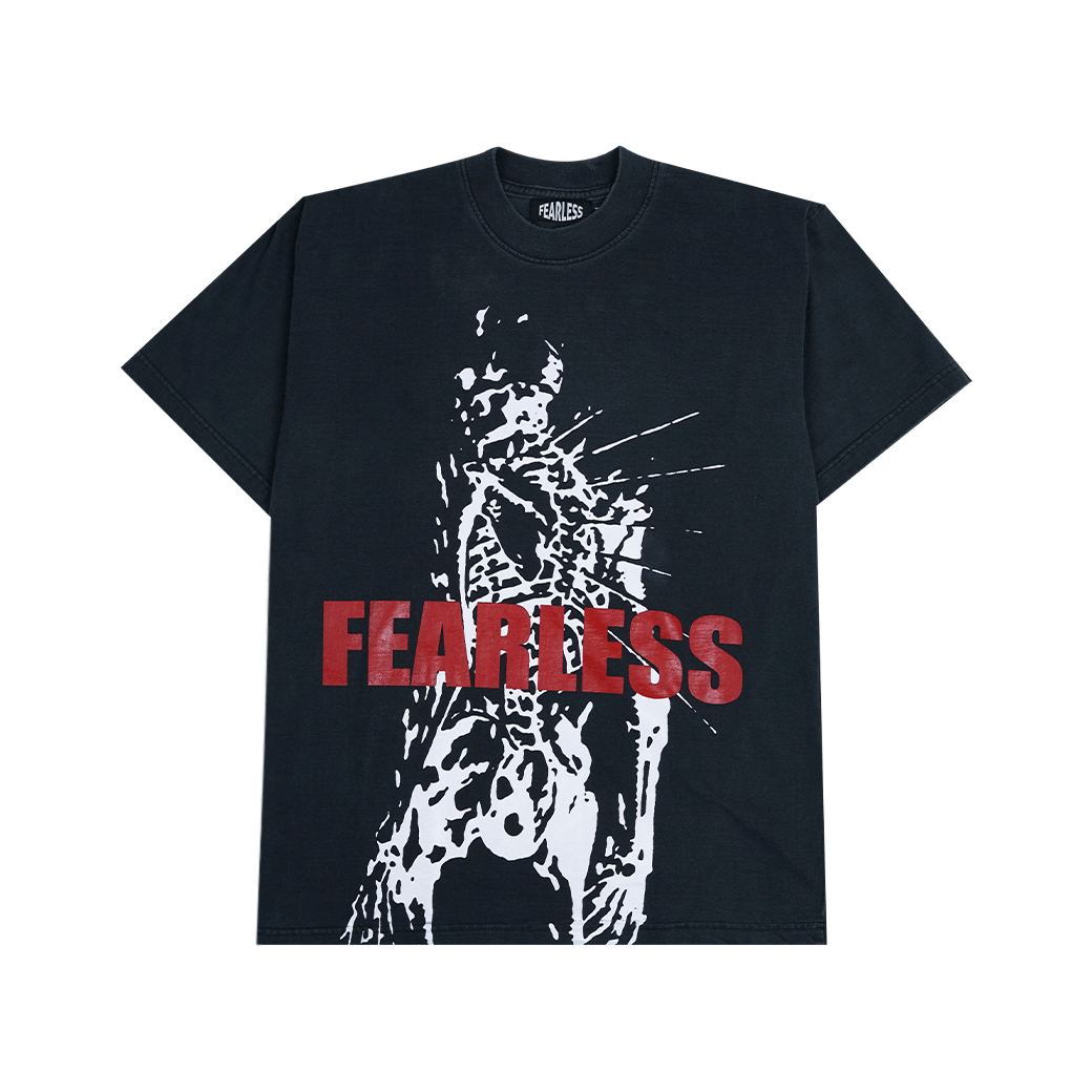 FEARLESS BURN THE FEAR T-SHIRT FADED BLACK