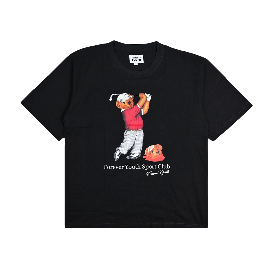 FOREVER YOUTH SPORT CLUB T-SHIRT BLACK