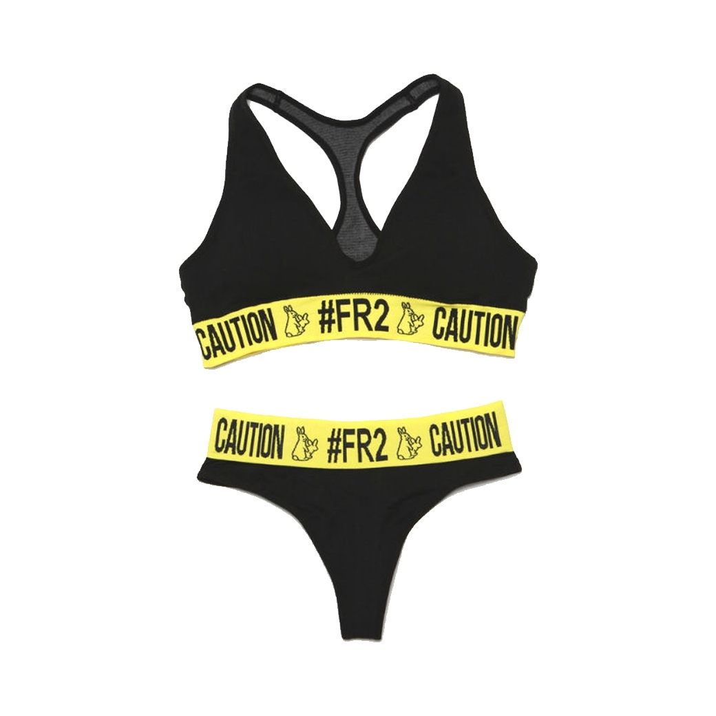 FR2 BRA AND THONG SET BLACK
