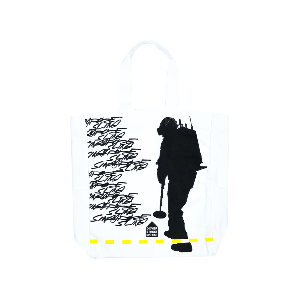 FUTURA X DOVER STREET MARKET TOTE BAG WHITE