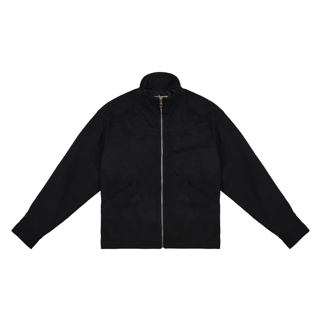 FUXURY SUEDE MOTO JACKET BLACK