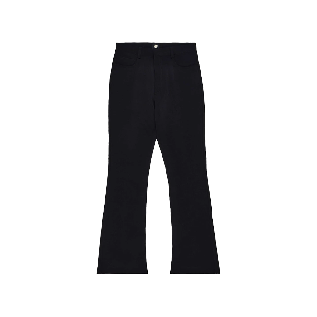 FUXURY SUPER BLACK FLARE TROUSERS BLACK