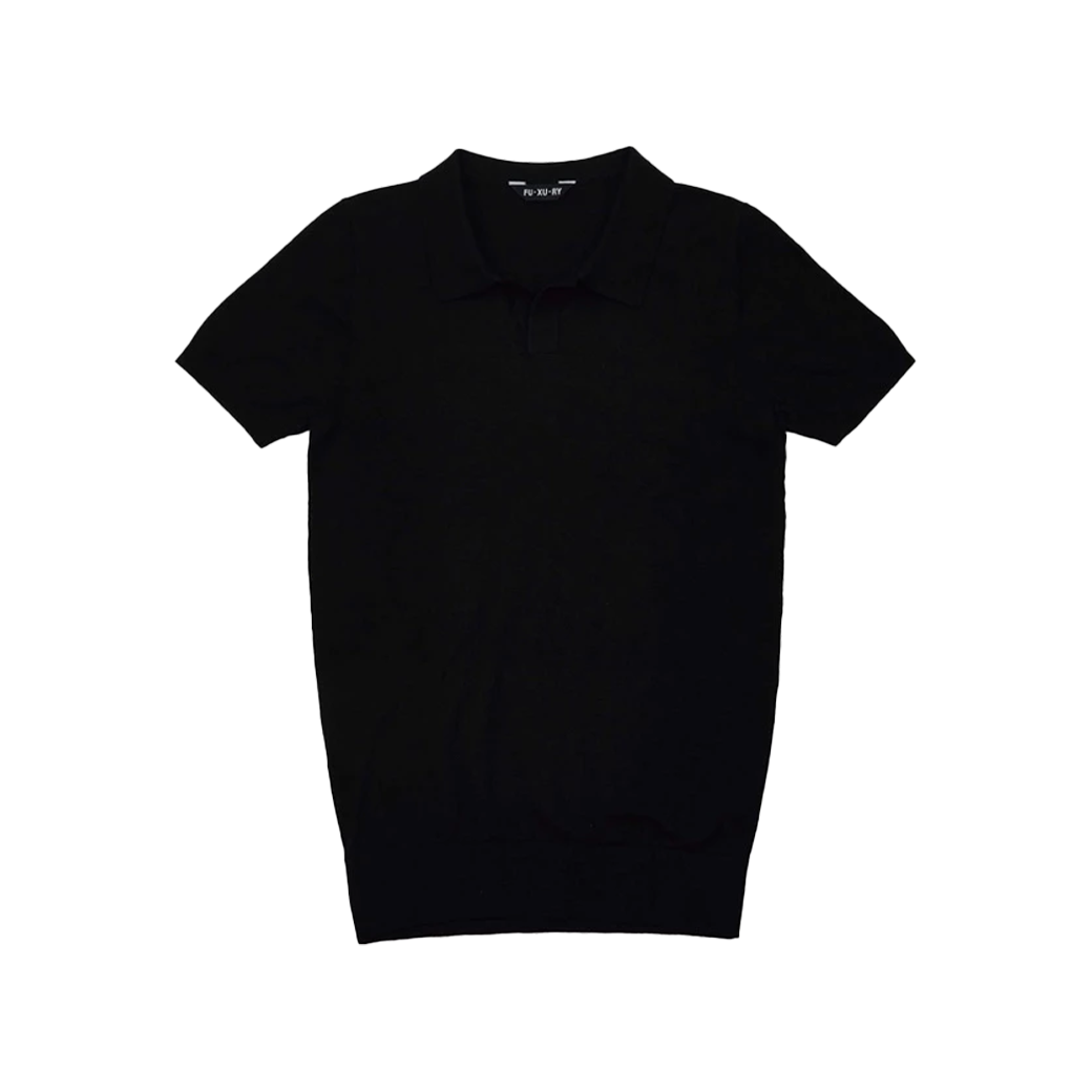 FUXURY JOHNNY KNIT POLO BLACK