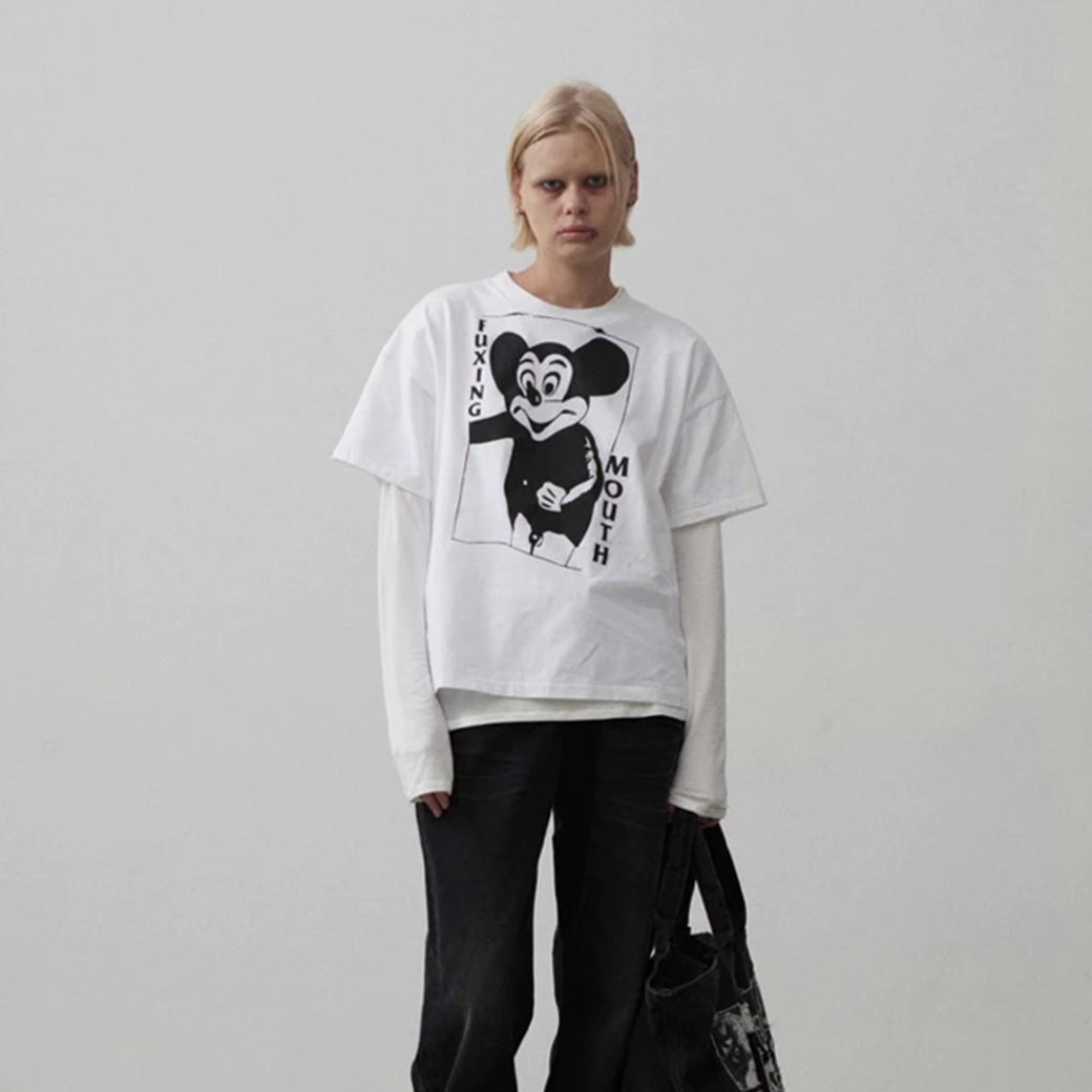 FUXURY MOUTH JOB BOXY T-SHIRT WHITE