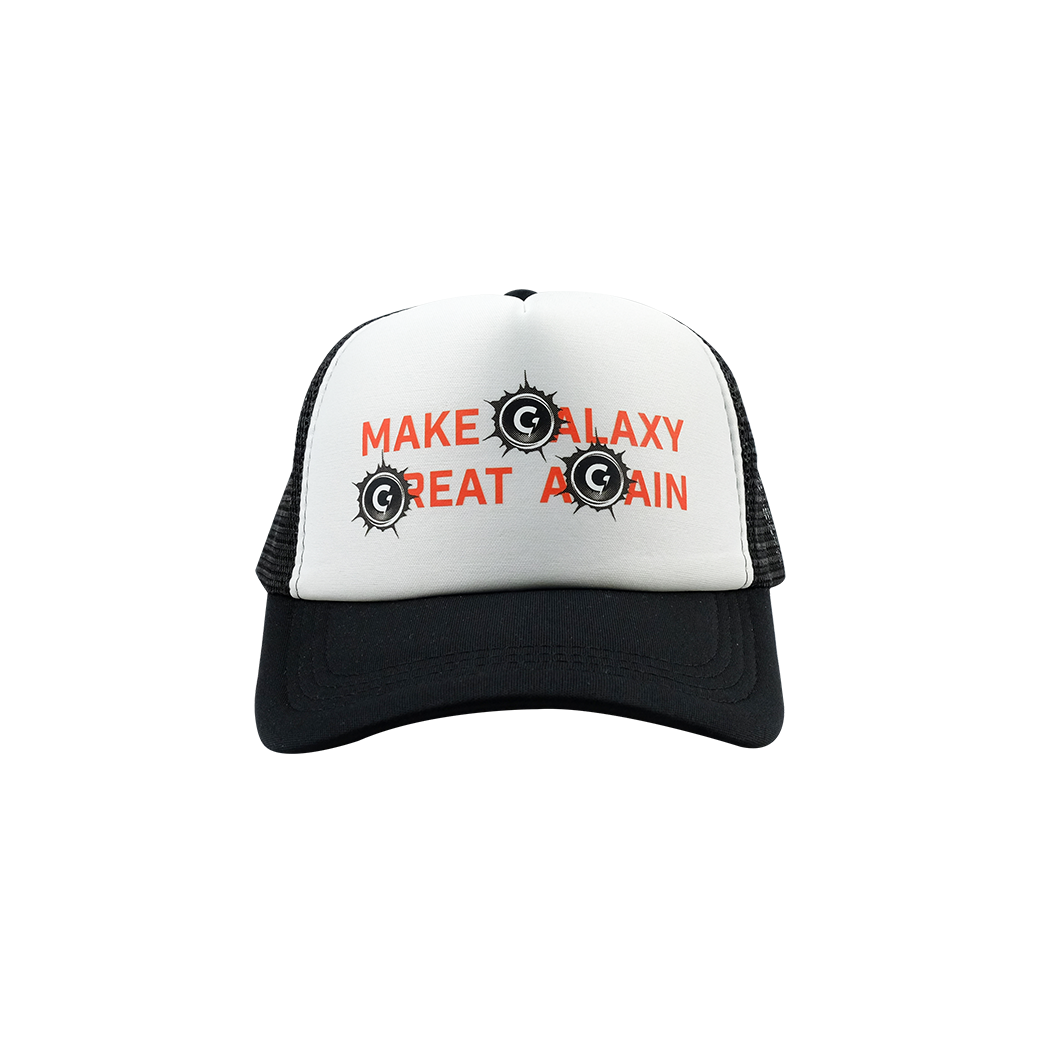 GALAXY MAKE GALAXY GREAT AGAIN TRUCKER CAP BLACK/WHITE