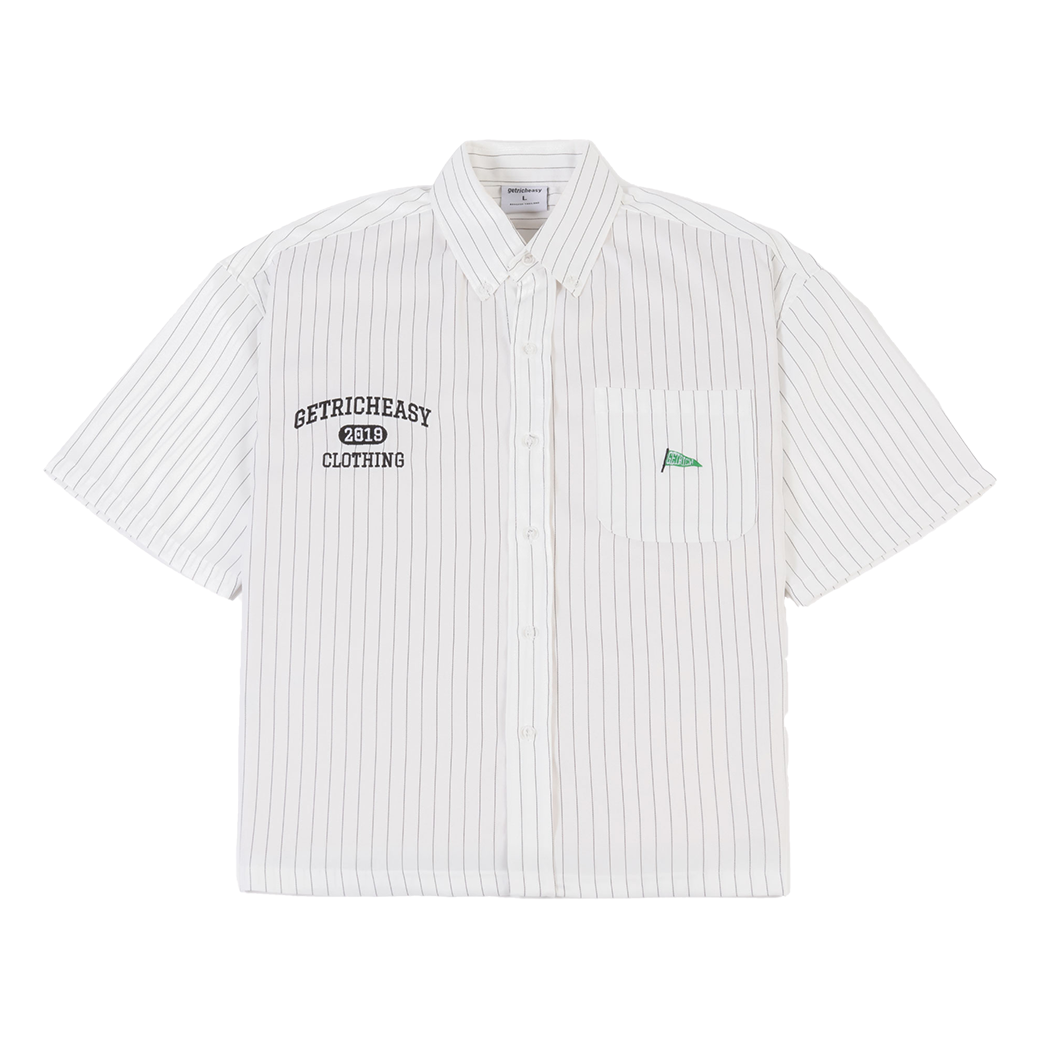 GETRICHEASY GREEN FLAG SHIRT OFF-WHITE