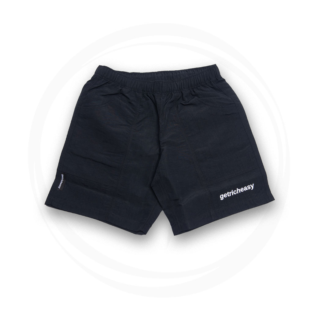 GET RICH EASY 2023 SHORTS BLACK