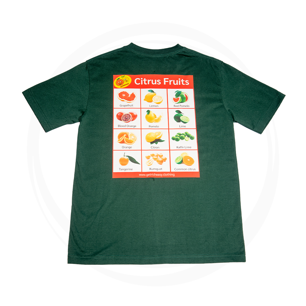 GET RICH EASY CITRUS FRUITS GANG T-SHIRT GREEN