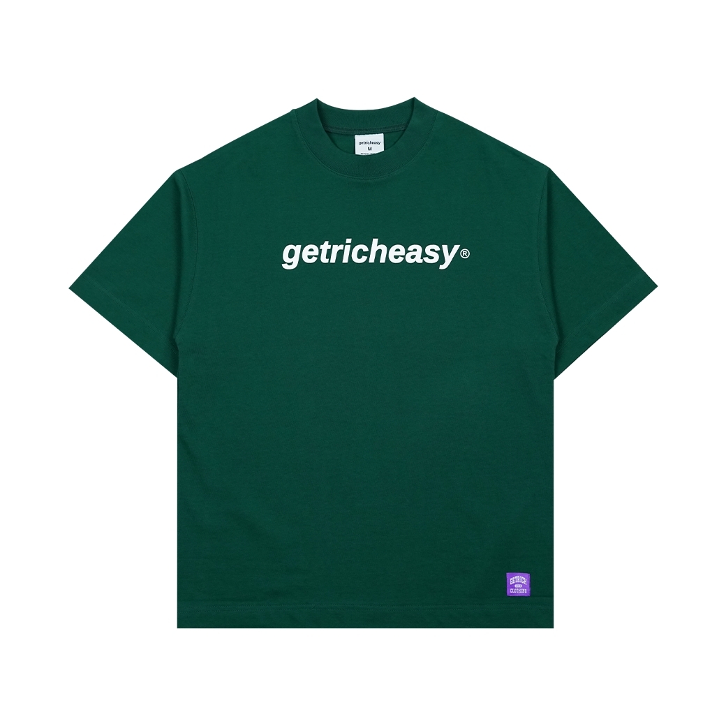 GET RICH EASY LOGO T-SHIRT GREEN