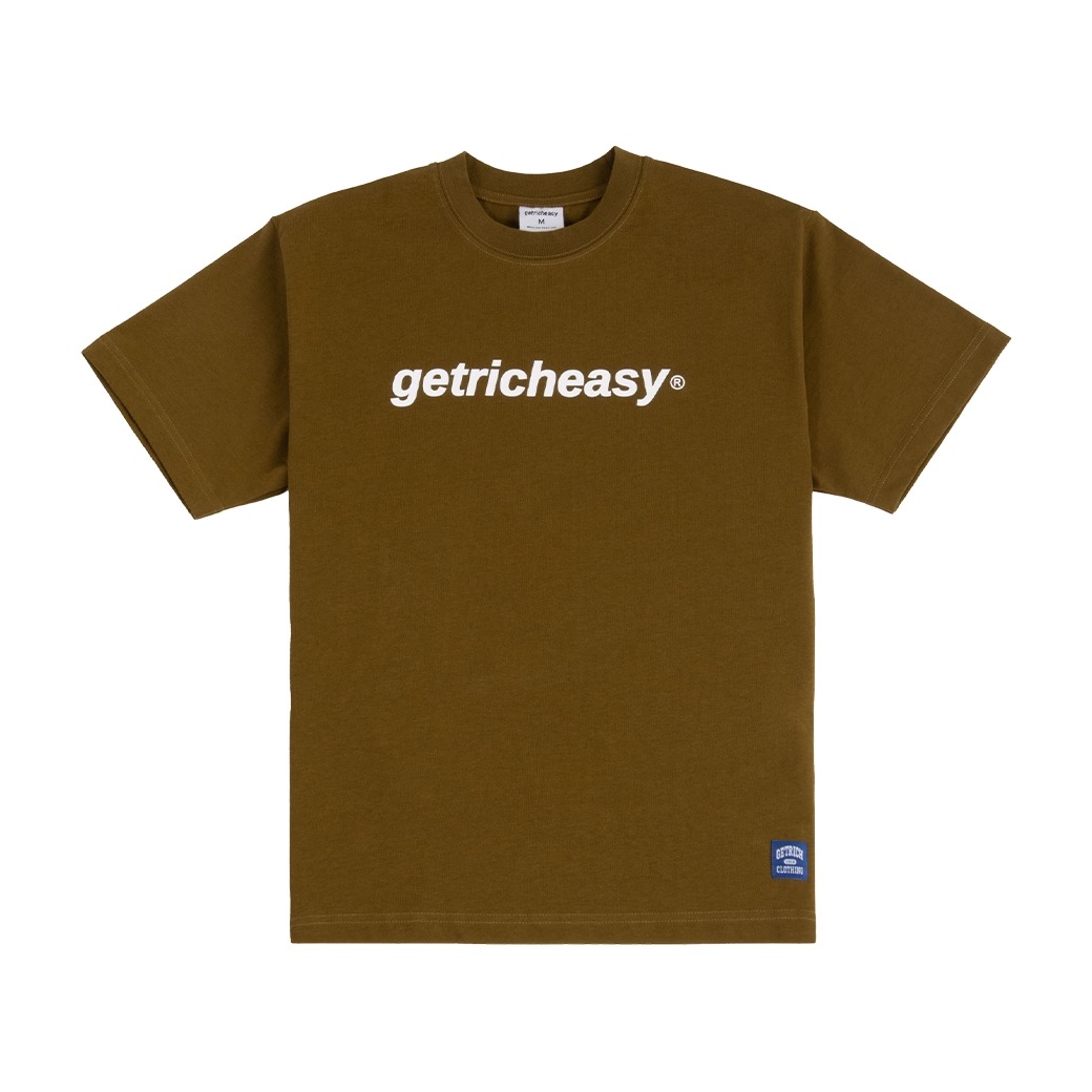 GETRICHEASY ORIGINAL LOGO T-SHIRT BROWN