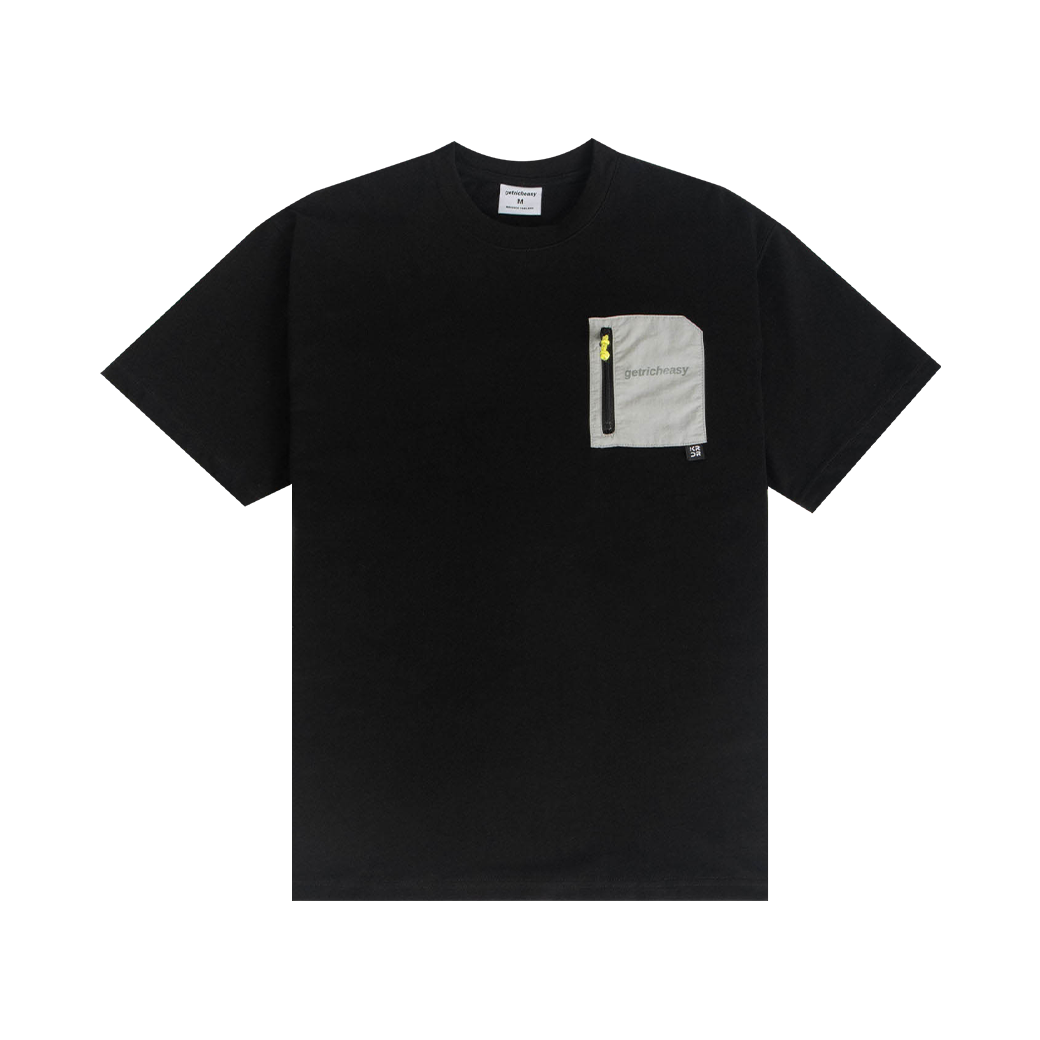GETRICHEASY UTILITY POCKET T-SHIRT BLACK