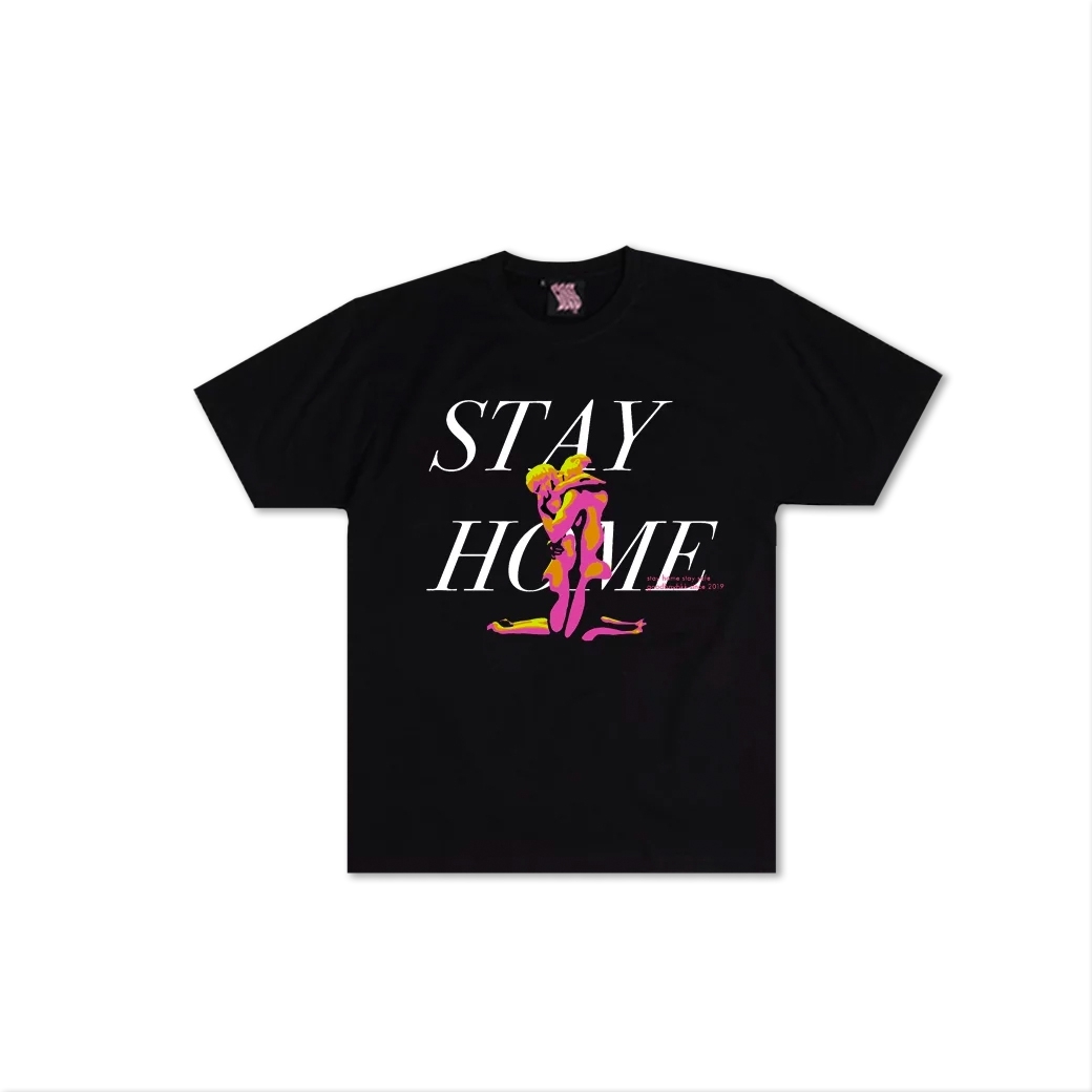 GOODBOY STAY HOME WITH YOU TEE BLACK