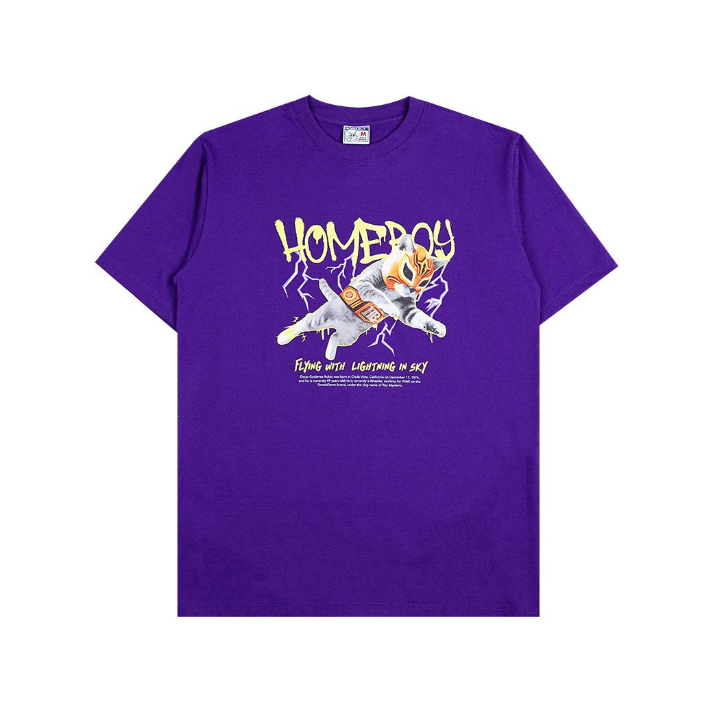 HOMEBOY RAYCAT T-SHIRT PURPLE