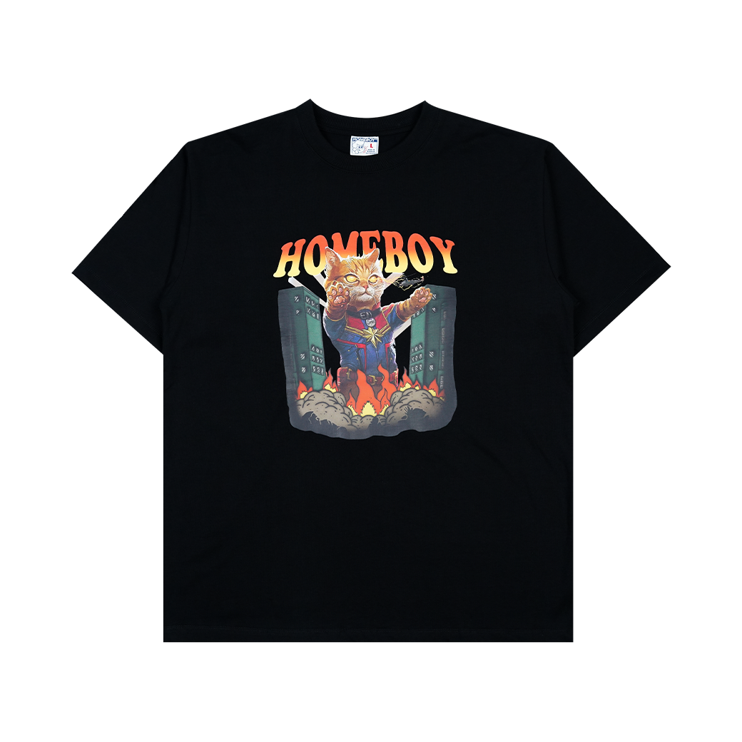 HOMEBOY WONDERCAT T-SHIRT BLACK