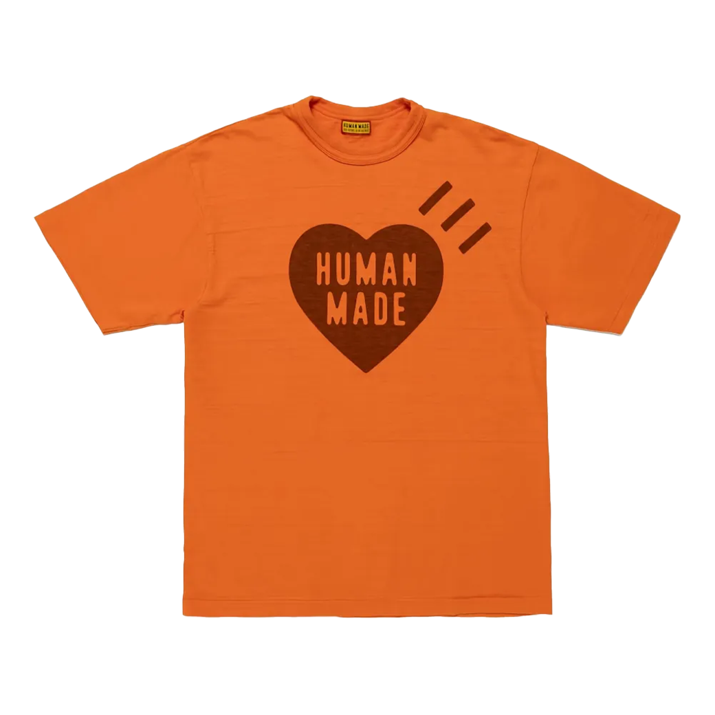 HUMAN MADE HEART COLOR T-SHIRT ORANGE