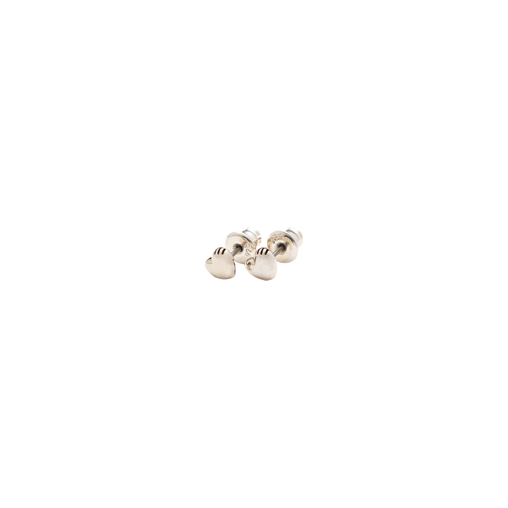 アクセサリー HUMAN MADE Heart Silver Earrings Human Made - Season 25 Silver Accessories Release – HUMAN