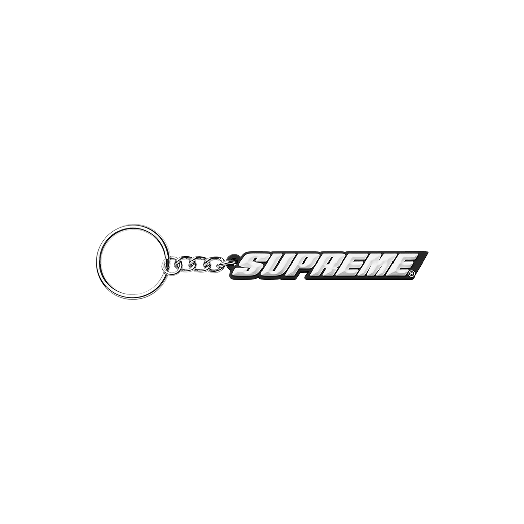 SUPREME BEVEL LOGO SS18 KEYCHAIN BLACK