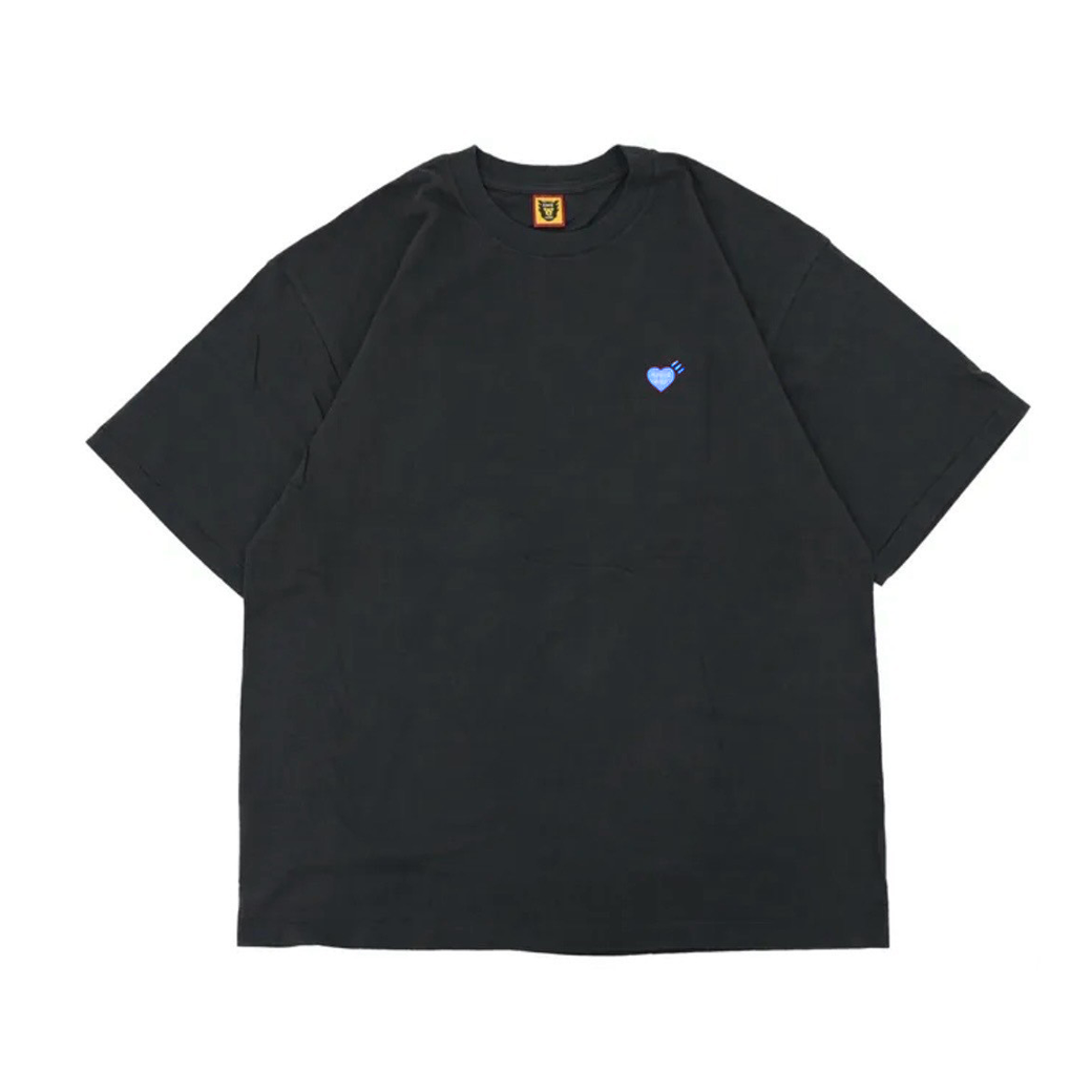 HUMAN MADE HEART BADGE T-SHIRT BLACK/BLUE