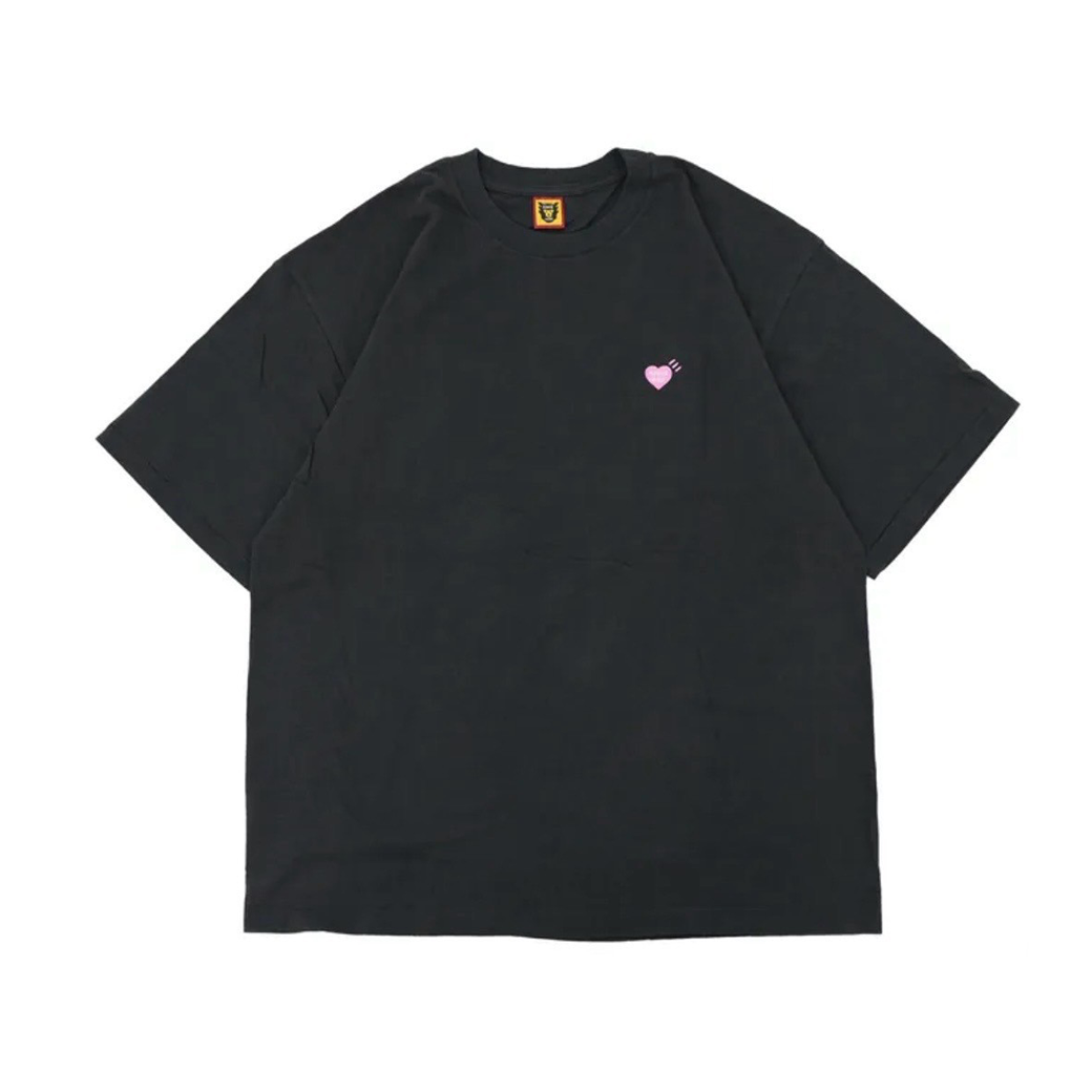 HUMAN MADE HEART BADGE T-SHIRT BLACK/PINK