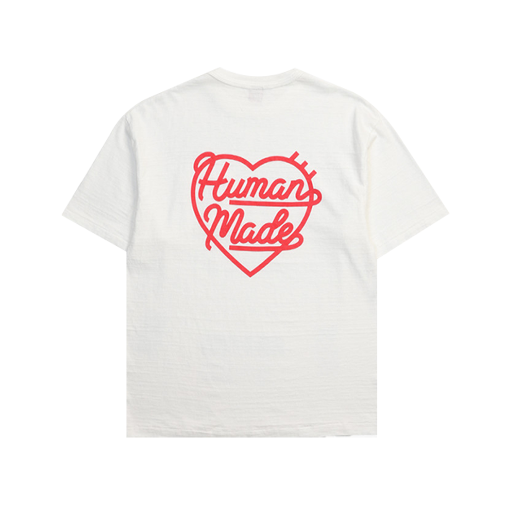 HUMAN MADE HEART POCKET T-SHIRT WHITE/RED