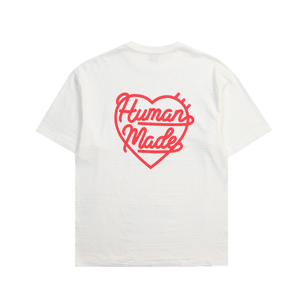 HUMAN MADE RED HEART POCKET T-SHIRT WHITE