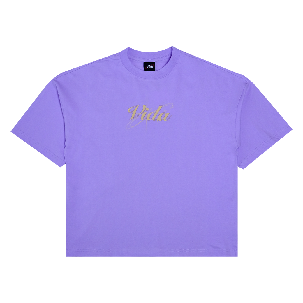INFIVIDA COLOR BURN BOXY T-SHIRT PURPLE