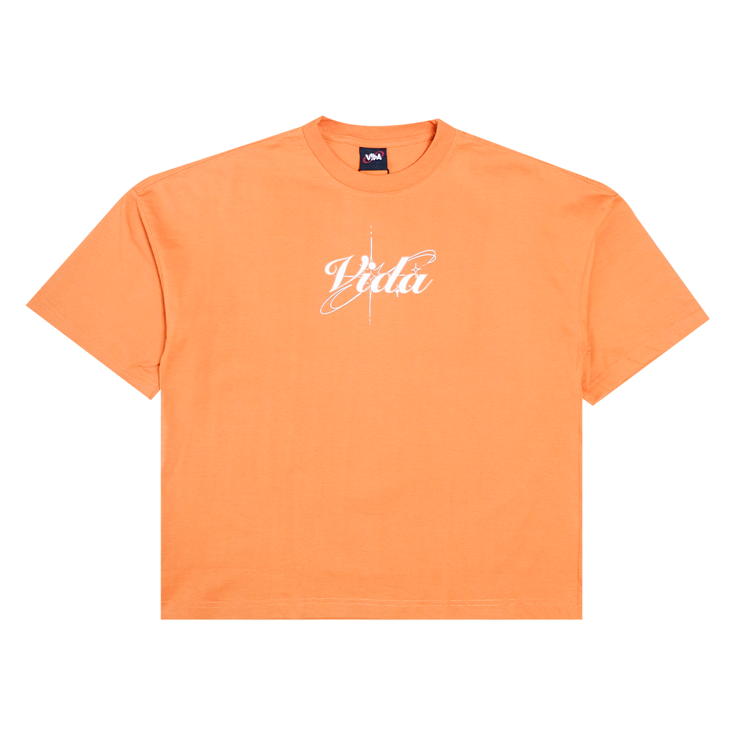INFIVIDA COLOR BURN BOXY T-SHIRT ORANGE