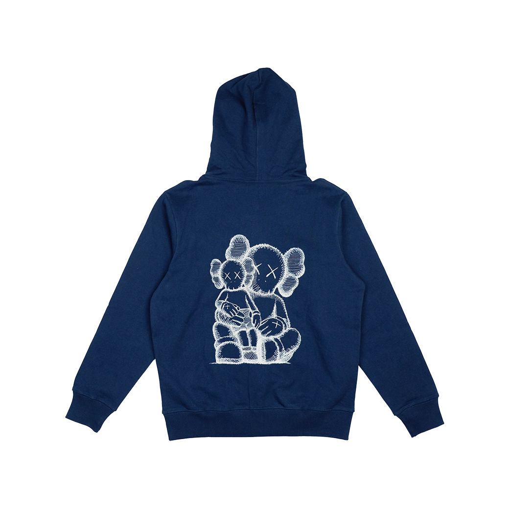 KAWS HOLIDAY CHANGBAI MOUNTAIN ZIP UP HOODIE NAVY