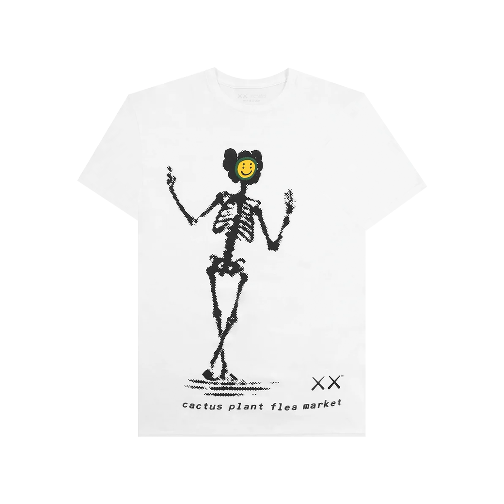 KAWS X CACTUS PLANT FLEA MARKET T-SHIRT WHITE