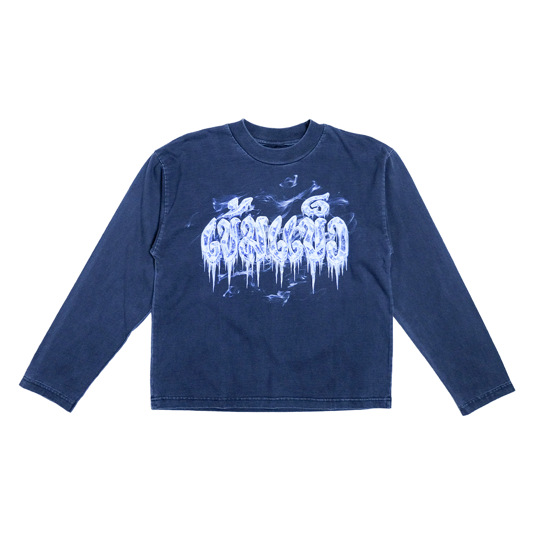 KEM2HAND ICES LONG SLEEVE T-SHIRT FADE BLACK