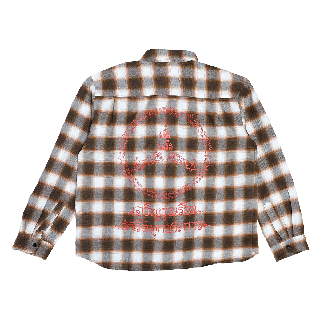 KEM2HAND CHAROEN LONG SLEEVE SHIRT BROWN