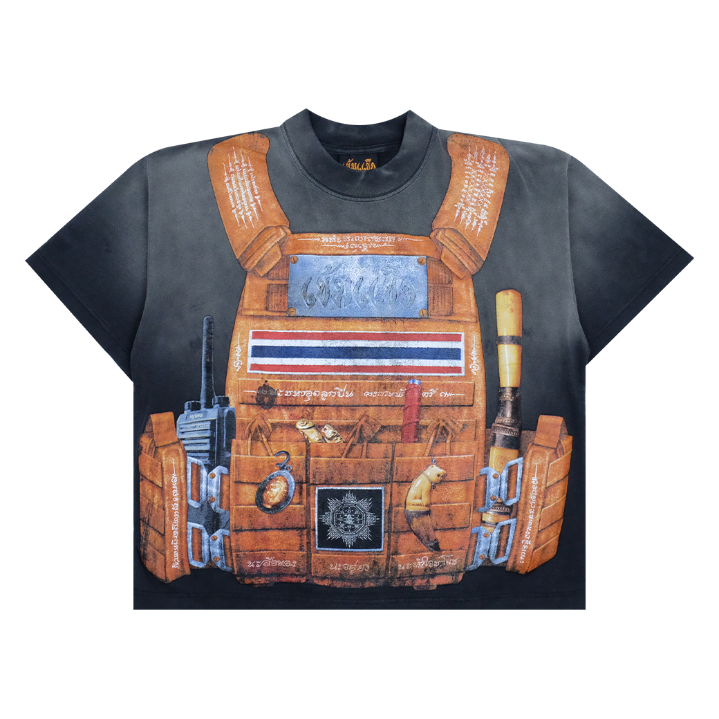 KEM2HAND HAVE A STRONG DAY T-SHIRT FADE BLACK