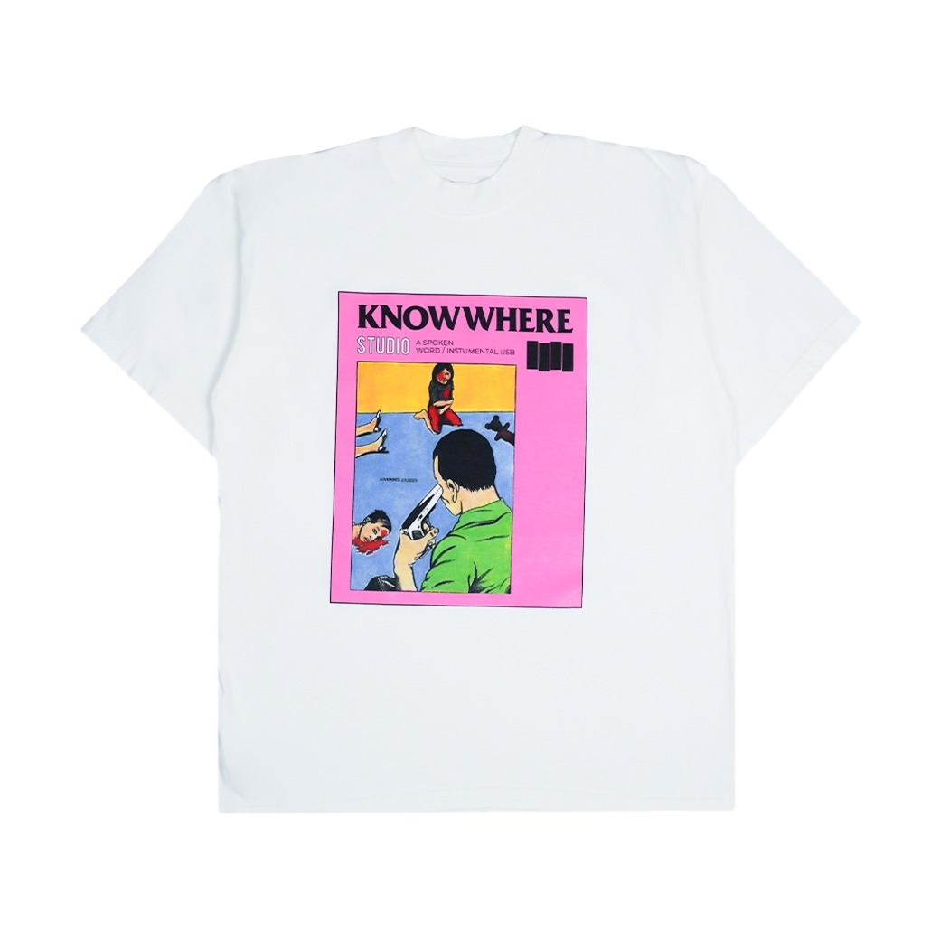 KNOWWHERE STUDIO BLACKFLAG T-SHIRT WHITE