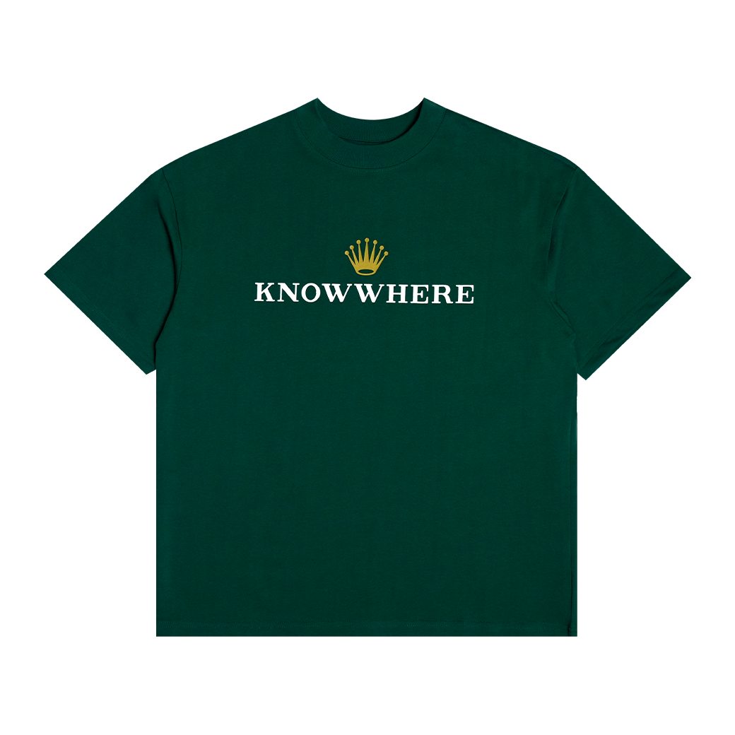 KNOWWHERE STUDIO ROLEX LOGO T-SHIRT GREEN