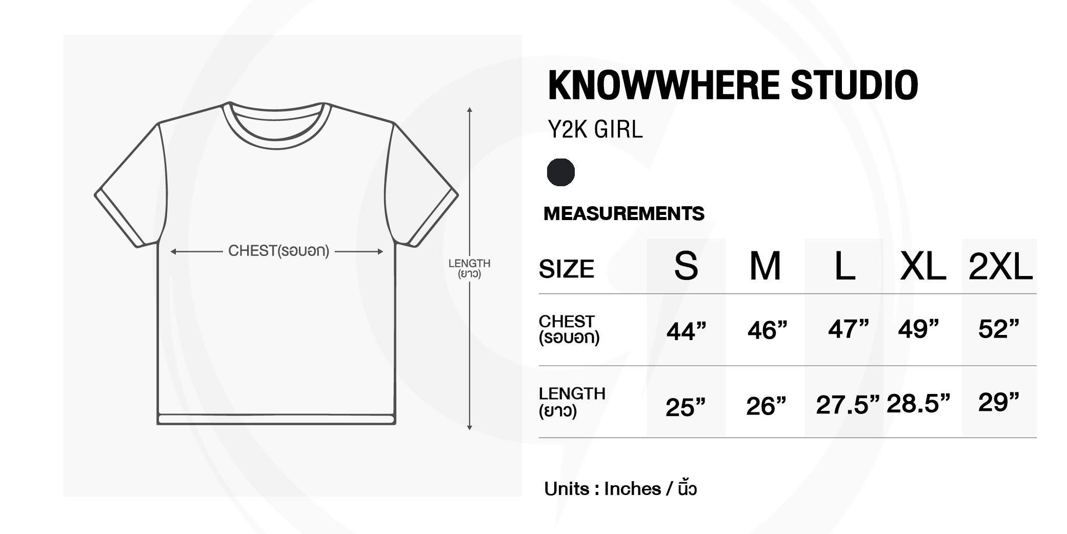 KNOWWHERE STUDIO Y2K GIRL T-SHIRT BLACK