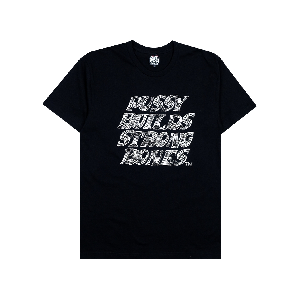 LAROPA RHIMESTONE T-SHIRT BLACK