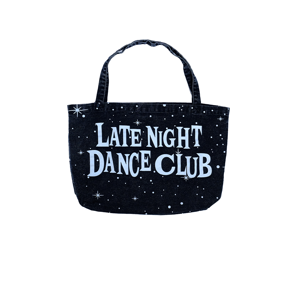 LATE NIGHT DANCE CLUB STARS CLUB TOTE BAG BLACK