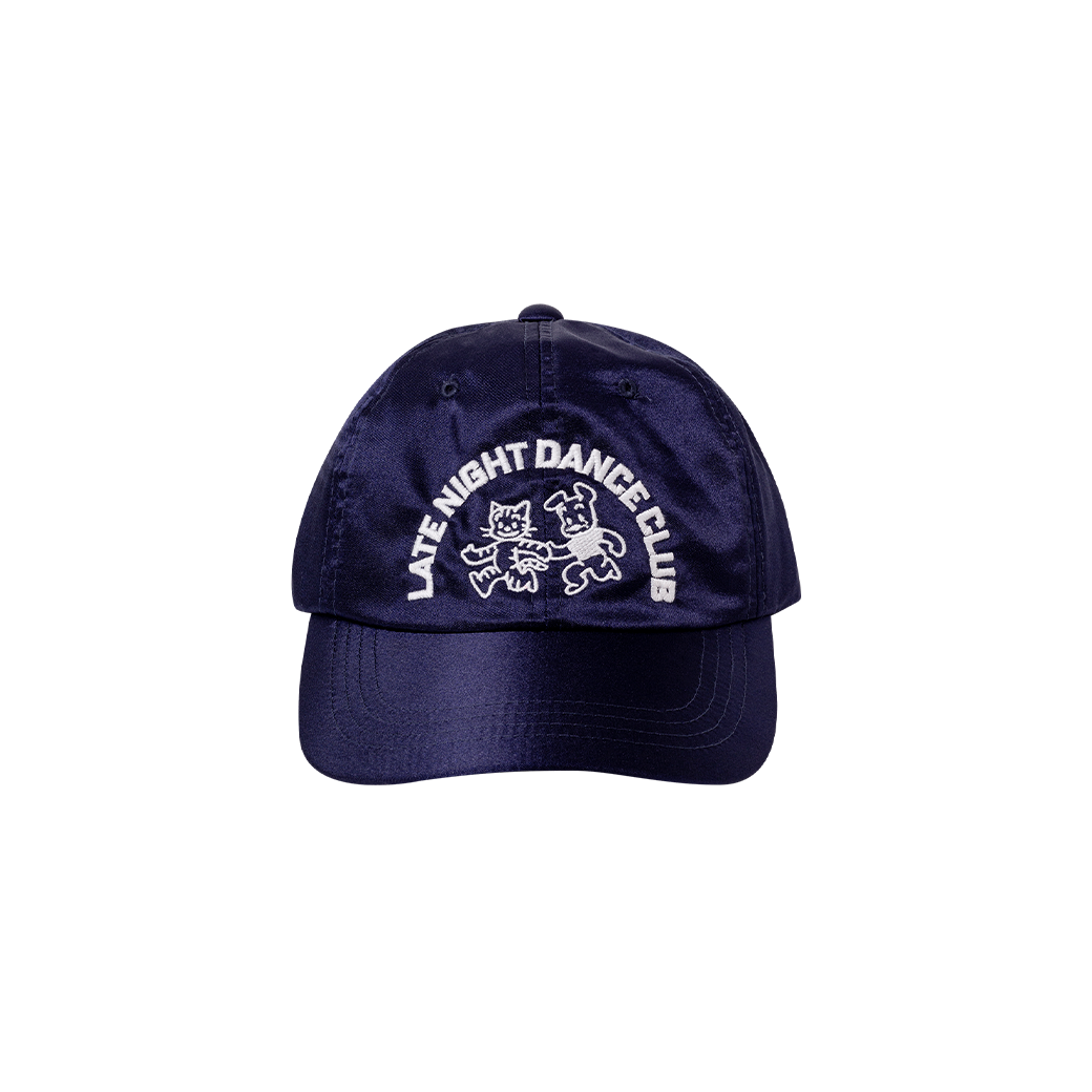 LATE NIGHT DANCE CLUB CAT & DOG SATIN CAP NAVY