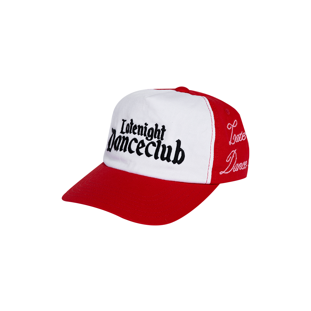 LATE NIGHT DANCE CLUB SUMMER WEEKEND TRUCKER CAP RED