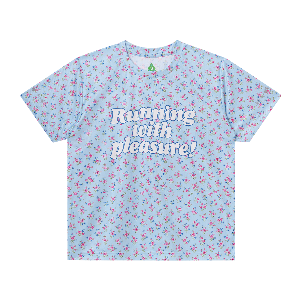 LATE NIGHT DANCE CLUB PLEASURE RUN T-SHIRT BABY BLUE