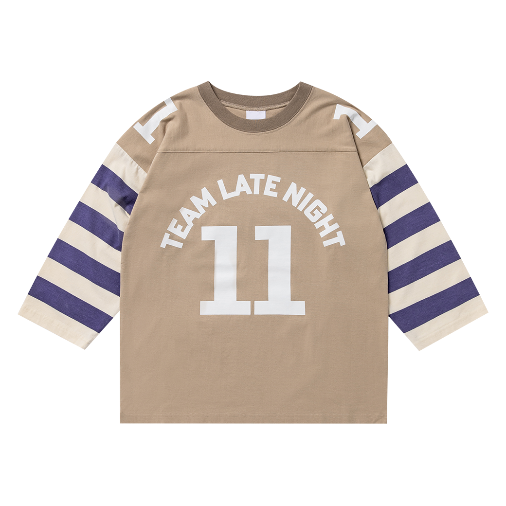 LATE NIGHT DANCE CLUB AT THLETICS LONG SLEEVE T-SHIRT BROWN
