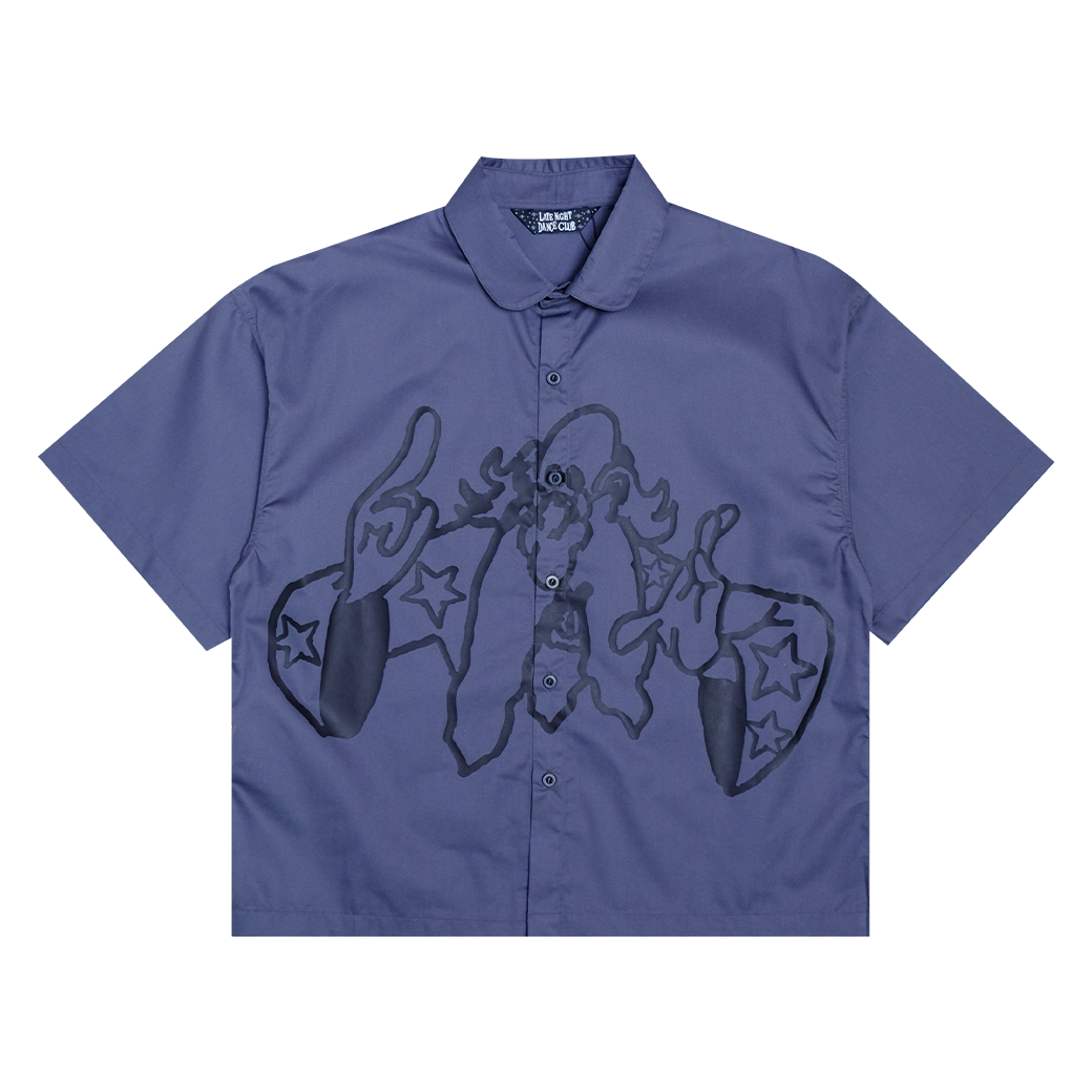 LATE NIGHT DANCE CLUB MAGIC SPELL BOXY SHIRT GREY