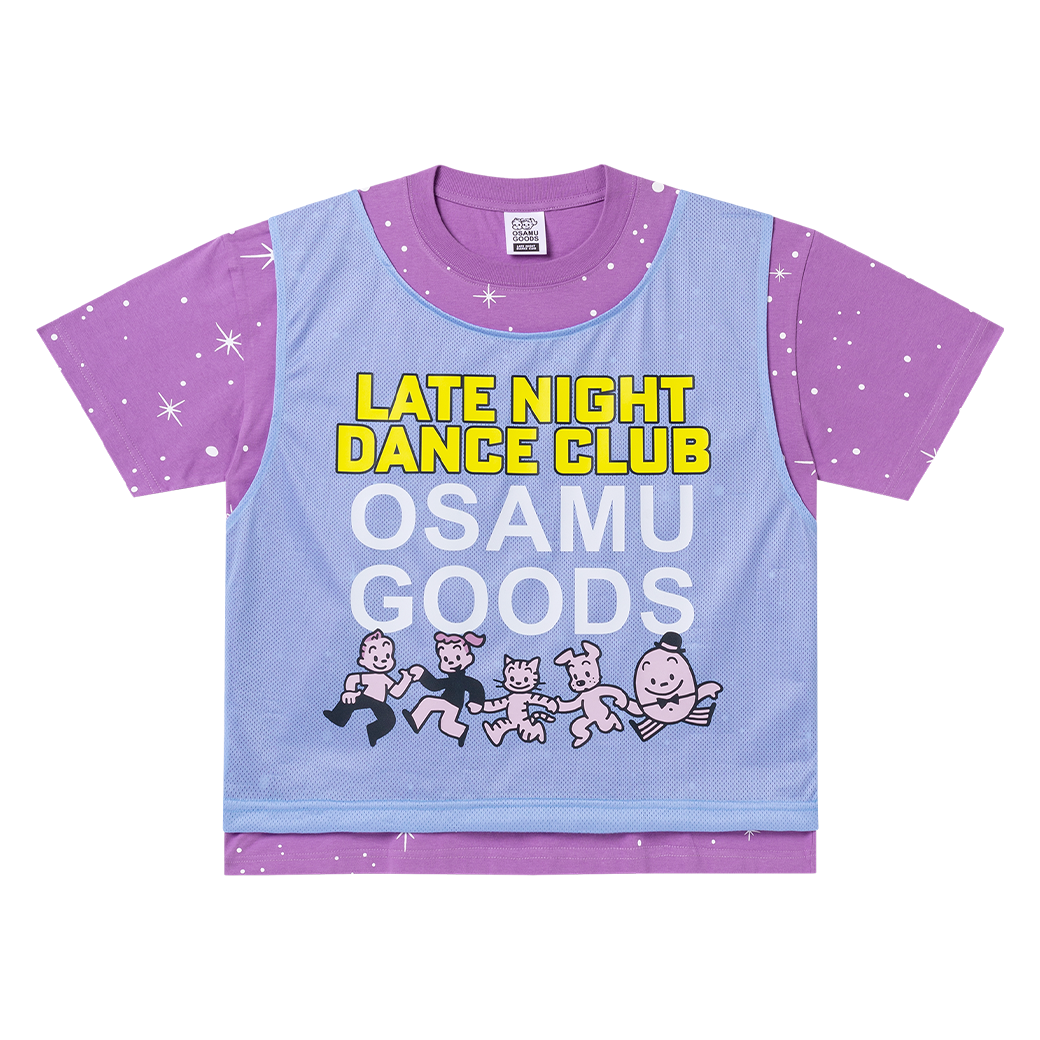 LATE NIGHT DANCE CLUB BASKETBALL BOXY T-SHIRT PURPLE/BLUE