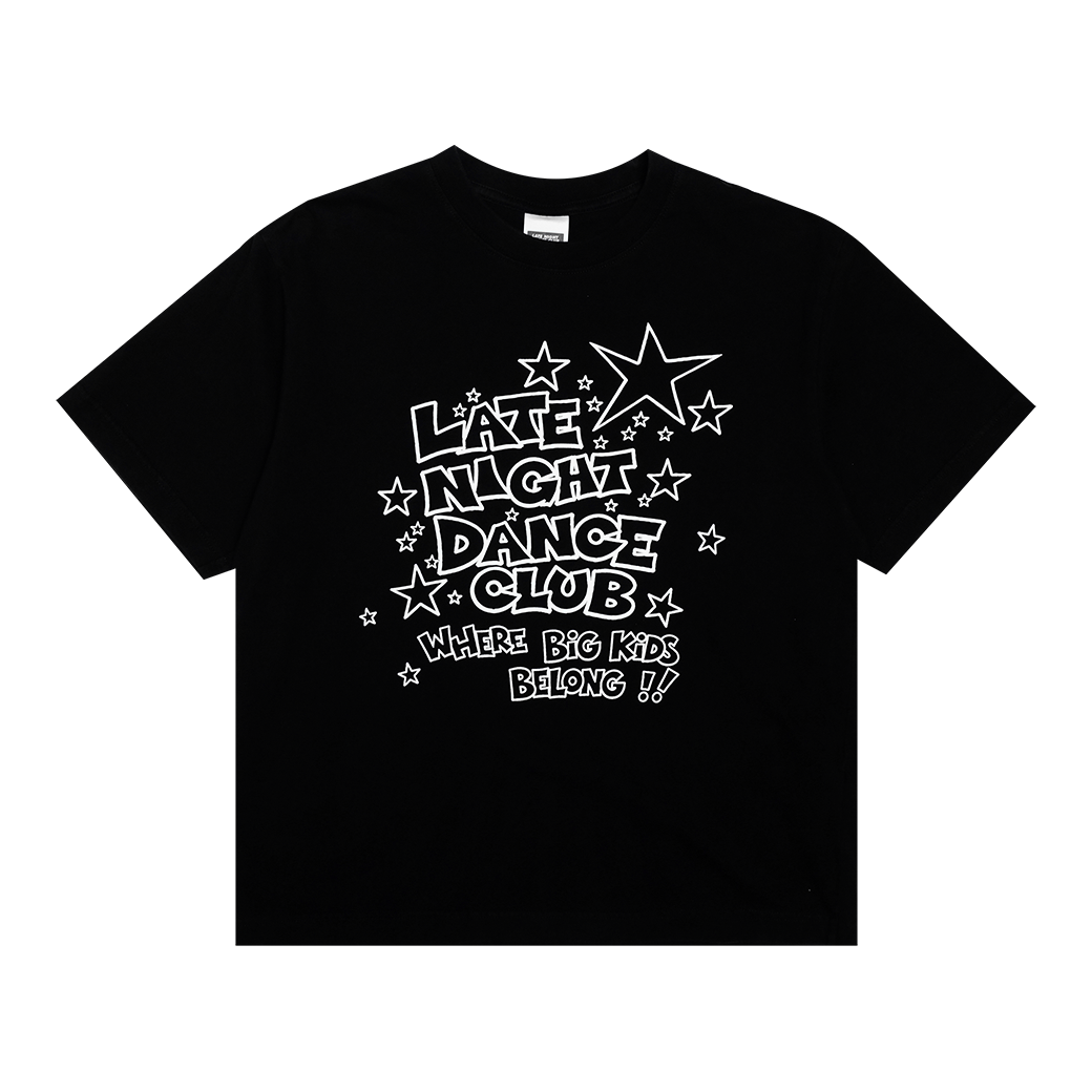 LATE NIGHT DANCE CLUB BIG KIDS PARK T-SHIRT BLACK