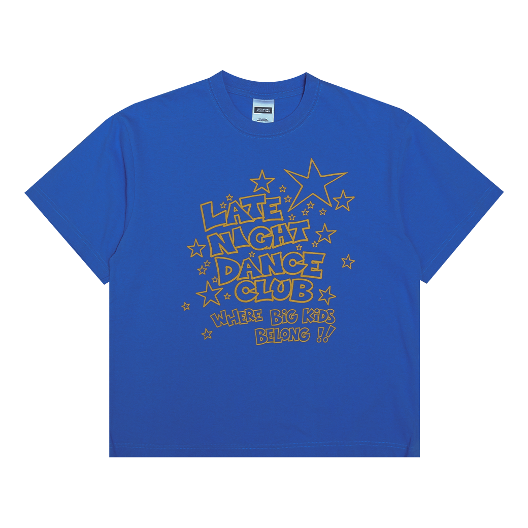LATE NIGHT DANCE CLUB BIG KIDS PARK T-SHIRT BLUE