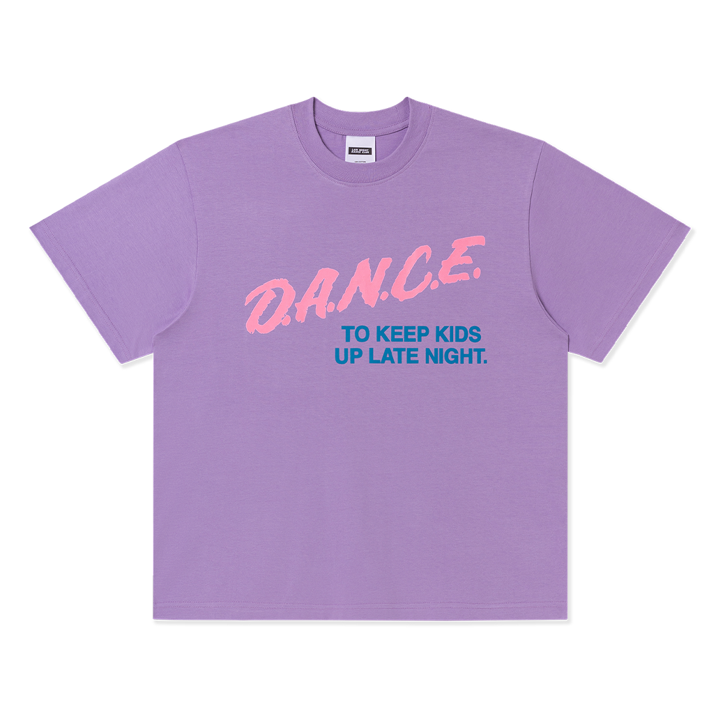 LATE NIGHT DANCE CLUB D.A.N.C.E T-SHIRT PURPLE