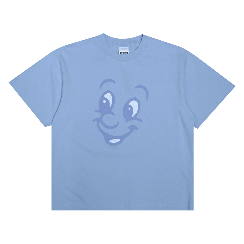 LATE NIGHT DANCE CLUB HAPPY FACE T-SHIRT BLUE