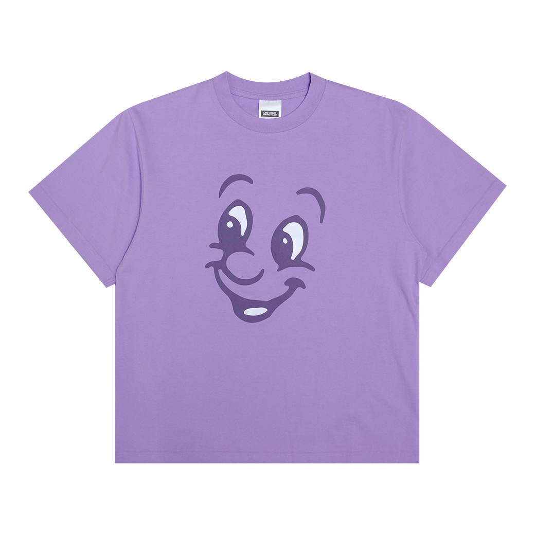 LATE NIGHT DANCE CLUB HAPPY FACE T-SHIRT PURPLE