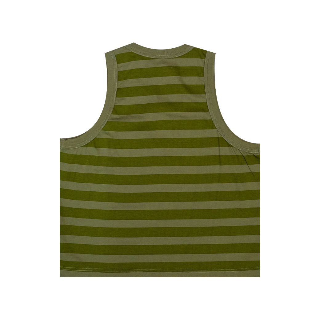 LATE NIGHT DANCE CLUB PLAY STRIPE TANK TOP OLIVE