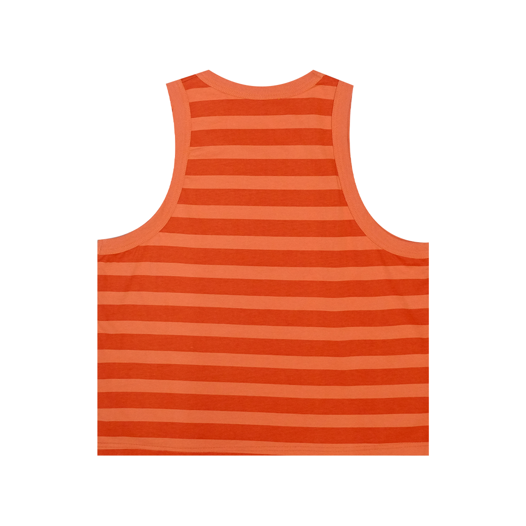 LATE NIGHT DANCE CLUB PLAY STRIPE TANK TOP ORANGE